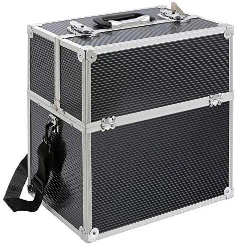 Arebos Kosmetikkoffer 26L - Vielseitig, robust und sicher - Reisetaschen - 26L Volumen, robust aus Aluminium, mit abschließbarem Schloss und individuellen Trennwänden für perfekte Organisation unterwegs.