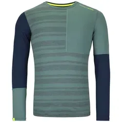 ORTOVOX Herren Unterhemd 185 ROCK'N'WOOL LONG SLEEVE M - Funktionsunterwäsche aus 100% Merinowolle, temperatur- und feuchtigkeitsregulierend für optimalen Komfort beim Freeriden.
