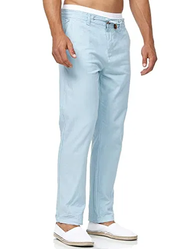 Indicode Leinenhose Veneto beige 3XL - Wanderhose aus 45% Leinen und 55% Baumwolle, elastisch und pflegeleicht, ideal für Outdoor-Aktivitäten und entspannte Wanderungen.