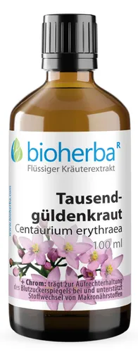 Bioherba Tausendgüldenkraut Centaurium erythraea Tropfen Tinktur 100 ml
