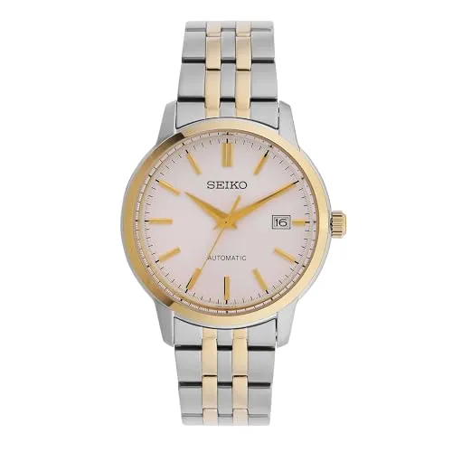 Seiko Herren Analog Automatik Uhr SRPH92K1 - Armbanduhren für Herren, mit robustem Edelstahl-Gehäuse und edler Goldauflage für einen eleganten Look.