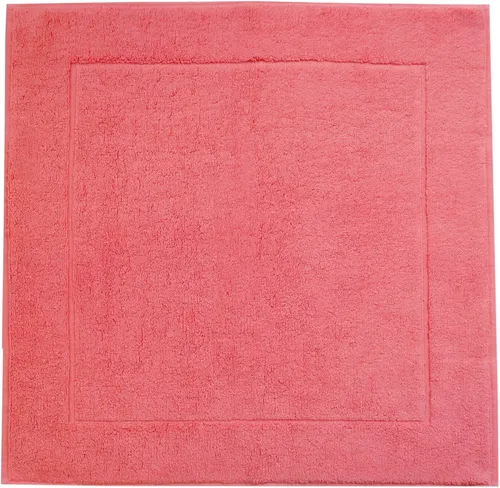 Framsohn Frottier Badematte "Uni Basic Hotelmatte" rot (spice coral) 50cm x 70cm - Hochwertige Badematte aus 100% Baumwolle, extrem saugfähig und schnell trocknend. Ideal für jedes Bad und Fußbodenheizungen geeignet. Made in Austria, OEKO-TEX zertifiziert.