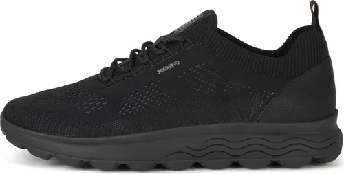 Geox U Spherica A Sneakers für Herren, Schwarz, 43 EU - Herren-Sneaker aus Wildleder mit atmungsaktivem Design und flacher Absatzform, ideal für den täglichen Komfort.