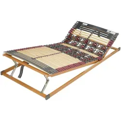 Zonen Teller-Leisten Lattenrost Rhodos Komfort KF 90 x 200 - Lattenrost mit 7 Zonen und verstellbaren Tellerfederelementen für optimalen Liegekomfort, ideal für empfindliche Schultern und Rücken.
