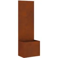 vidaXL Garten Sichtschutz-Leinwand Rostig 50 x 140 cm - Wetterfester Gartensichtschutz aus robustem Stahl mit dekorativen Intarsien, ideal für stilvolle Privatsphäre in Garten und Terrasse.
