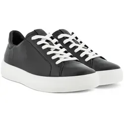 ECCO Sneaker Street Tray - Atmungsaktiver Premium-Leder Sneaker für Damen in Schwarz, Größe 39 - Sneaker aus hochwertigem, nachhaltigem Premium-Leder, hergestellt mit dem innovativen ECCO DriTan Verfahren für weniger Wasserverbrauch. Ideal für stilbewusste Damen.