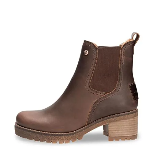 Panama Jack Damen Pia Chelsea Boot, Cuero, 39 EU - Wanderschuhe, wasserdichte Nappa-Stiefel mit warmem Kunstfellfutter für Komfort und Stil in jedem Wetter.