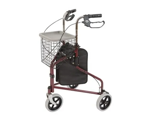 Drive Medical Rollator Tri Walker - Ergonomischer Dreirad-Rollator - Gehstöcke & Rollatoren, ideal für Erwachsene und Senioren, mit ergonomischem Design und einer maximalen Belastbarkeit von 130 kg.