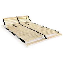 vidaXL Lattenrost 100x200 cm mit 28 Latten und 7 Zonen - Lattenrost für optimalen Schlafkomfort, 7 Zonen für beste Körperunterstützung und verstellbares Kopfteil für entspanntes Lesen oder Fernsehen.