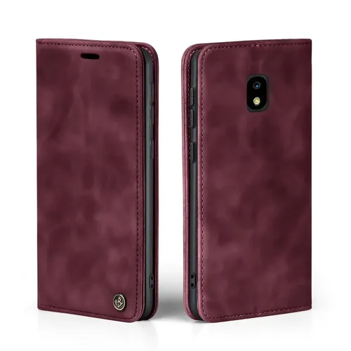 Handy Hülle für Samsung Galaxy J5 2017 Klapp Magnet Smartphone Cover Case Rot