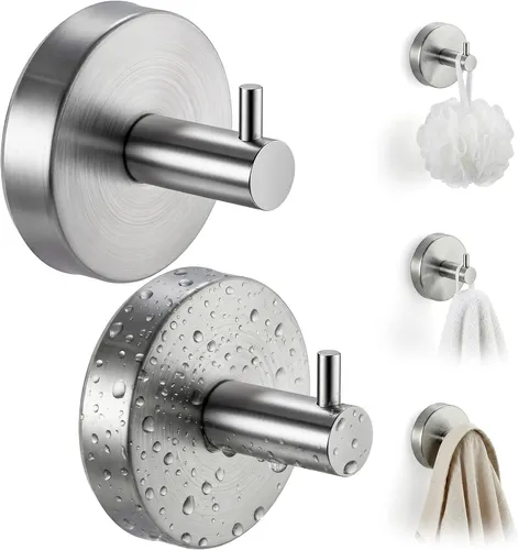 cleanan Saugnapf Haken Edelstahl für Dusche &amp; Bad - Vakuum Handtuchhalter