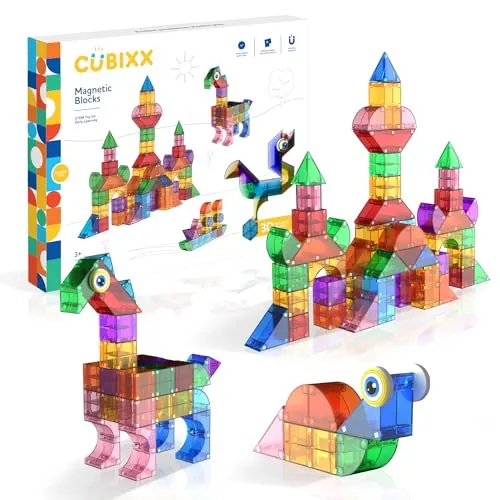 Cubixx - Magnetische Bausteine für kreative Kinder ab 3 Jahren - Entfessle die Fantasie deines Kindes mit 85 magnetischen Bausteinen! Fördert Kreativität und Motorik. Ideal für stundenlangen Spielspaß und als Geschenk für besondere Anlässe.