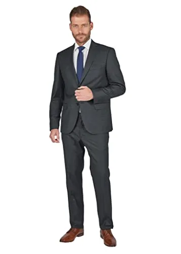 Steffen Klein Herren Anzug Wolle - Eleganter Business Anzug in Anthrazit - Anzüge für Herren mit Regular Fit für bequemen Sitz und optimalen Komfort. Hochwertiges Material sorgt für Langlebigkeit und einen professionellen Look.