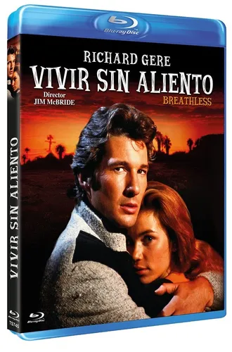 Vivir Sin Aliento BD Carátula Reversible 1983 Breathless [Blu-ray]