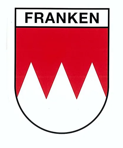 Aufkleber Wappen Franken 80 x 60 mm