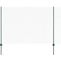 vidaXL Zaun mit Pfosten Grün 1.6 x 10 m Stahl - Gartenzäune: Robuster und wetterfester Stahlzaun für den Außenbereich, ideal zur Abgrenzung deines Grundstücks mit modernem Design und einfacher Anpassbarkeit.