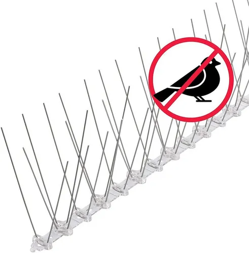 riijk Vogel-Schreck Taubenabwehr Spikes aus Edelstahl - Effektiver Schutz für Balkon & Fenster - Effektive Taubenabwehr mit 4-reihigen Edelstahl-Spikes – einfach zu montieren, tierschutzkonform und universell einsetzbar. Schützen Sie Ihre Flächen vor unerwünschten Vögeln!