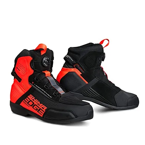 SHIMA EDGE Vented Motorradschuhe für Männer - Motorradstiefel mit ATOP-Verschlusssystem, perfekter Schutz dank verstärkter Ferse und Knöchelstütze, ideal für maximalen Komfort und Stil auf und abseits des Motorrads.