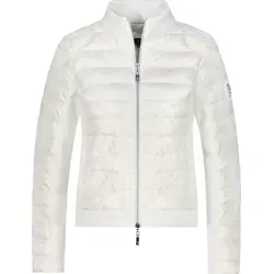 Steppjacke Weiß Gr. 36 - Moderne Steppjacke mit Neopren für stilvolle Leichtigkeit. Ausgestattet mit zwei praktischen Taschen und einem 2-Wege-Reißverschluss bietet sie optimalen Komfort und ein glänzendes Design.