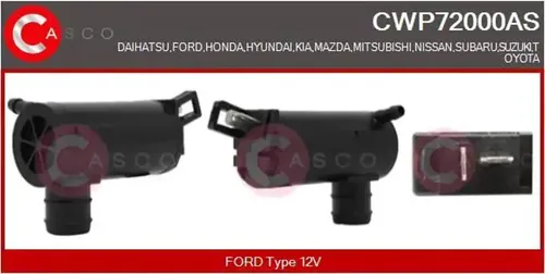 Casco Waschwasserpumpe, Scheibenreinigung Brand New HQ CWP72000AS