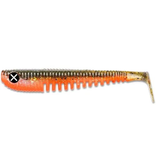 Monkey Lures King Lui - 6 cm, 7,5 cm, 10 cm, 12,5 cm, 14 cm - Big L Köder, Gummifisch, Angelköder, Softbait, Zanderköder, Kunstköder Angeln, Gummiköder (Snails Calabrese - stark UV aktiv, 10 cm)
