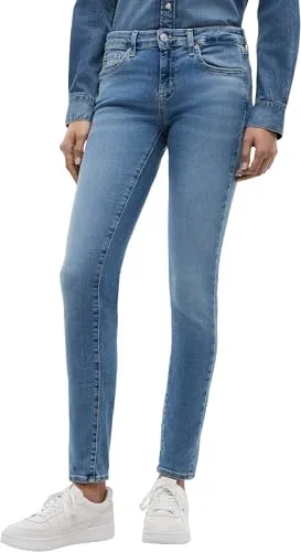 Tommy Jeans Damenjeans SOPHIE - Skinny Fit - Stylische Damen-Skinny-Jeans mit niedriger Leibhöhe und 7/8-Länge. Die elastische und pflegeleichte Denim-Qualität sorgt für perfekten Tragekomfort und eine figurbetonte Passform.