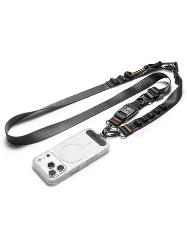 Spigen DA30M Handykette Universal – 2-in-1 Magnetisch Abnehmbar, MOLLE Style - Verstellbare Handykette mit abnehmbarer Crossbody- und Handgelenkschlaufe. Robuste Halterung für schnellen Zugriff und flexibles Tragen. Ideal für den täglichen Einsatz und sicherer Diebstahlschutz.