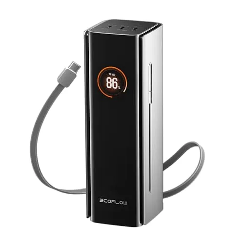 EcoFlow RAPID Pro Powerbank 27650 mAh - Externe Handyakkus mit ultraschnellem Aufladen: 300W Gesamtleistung, 4 Anschlüsse und robustes Design für Outdoor-Einsätze. Ideal für iPhone, Samsung und MacBook.