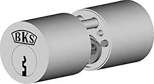 BKS Rundzylinder Alt 31070261 N, Vern, BL 29/29mm - Schließzylinder mit 5-gefederte Stiftzuhaltungen, Oberfläche in Messing vernickelt, ideal für hohe Sicherheit in Türen