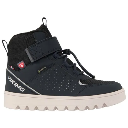 Viking Unisex Kinder Fleek Warm Gtx 1v Sl Snow Boot, Schwarz/Charcoal, 41 EU Schmal - Stiefel für Jungen, wasserdicht durch GORE-TEX und mit Primaloft-Isolierung für warme Füße, ideal für kalte Wintertage.