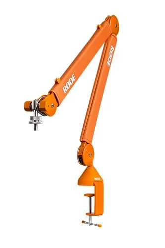 RODE Mikrofonarm PSA1+ Orange – Professioneller Mikrofonständer - Hochwertiger Mikrofonarm für Tischmontage, ideal für Rundfunk und Studioeinsatz. Mit innovativem Federsystem und geräuschloser Bewegung. Maximale Reichweite: 86 cm vertikal, 94 cm horizontal.