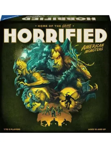 Ravensburger Horrified: Am. Monsters EN - Spannendes Gesellschaftsspiel - Gesellschaftsspiel mit faszinierenden amerikanischen Monstern, ideal für spannende Spielabende mit Freunden und Familie.