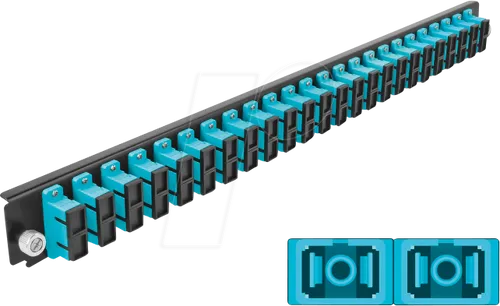 DELOCK 43366 - 19'' Spleißbox Frontblende, 24 Port, SC Duplex, aqua