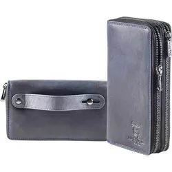 MATADOR Cardholder Damen Blau #Madrid - Elegantes Geldbeutel mit RFID Blocker - Damen-Geldbörsen: Handgefertigte Geldbörse mit 26 Kartenfächern und RFID Schutz, ideal für stilvolle Organisation und Sicherheit im Alltag.