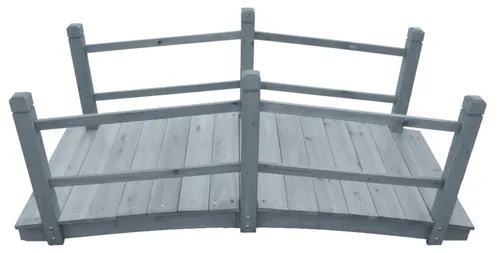 vidaXL Tannenholz Massiv Gartenbrücke - Rustikale Teichbrücke für romantisches Ambiente - Gartenbrücke aus wetterbeständigem Tannenholz, langlebig und dekorativ. Ideal für Bäche oder Blumenbeete, mit charmanten Handläufen.