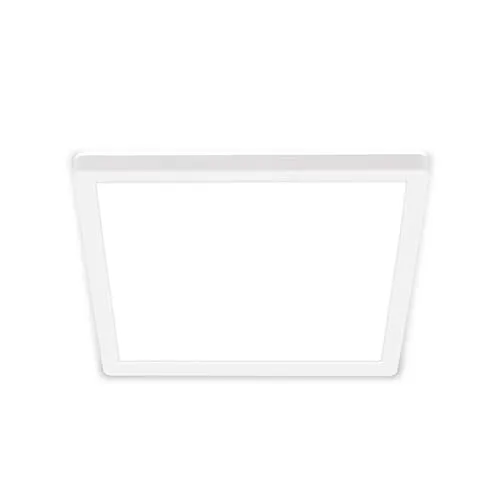 BRILONER - LED Deckenlampe mit indirektem Licht, flach, neutralweißes Licht, Lampe, Deckenleuchte, Wohnzimmerlampe, LED Panel, Küchenlampe, Deckenbeleuchtung, 24x24x3 cm, Weiß