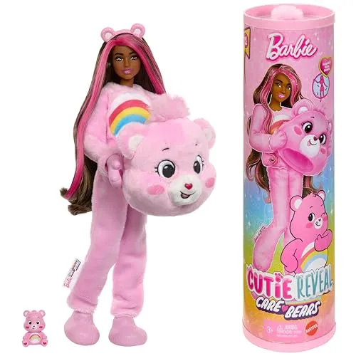 Barbie-Puppe Cutie Reveal Glücksbärchis mit Accessoires - Kleidung & Accessoires - Entdecke die bunte Barbie-Puppe mit 6 Accessoires, ideal für kreative Rollenspiele und Spaß für Kinder ab 3 Jahren.