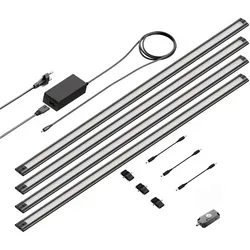 ledscom.de 4er Set LED Unterbau-Leuchte SIRIS schwarz matt mit Bewegungsmelder - Praktische Unterbauleuchte für vielseitige Anwendungen. Die flache Bauweise und der Bewegungsmelder sorgen für eine einfache Montage und komfortable Nutzung. Energieeffiziente LED-Technologie mit 963 lm.