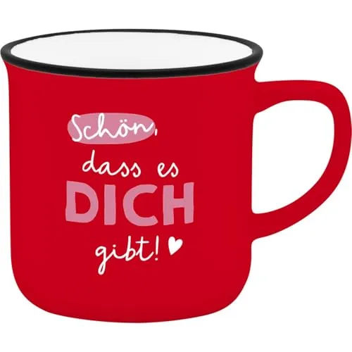 GRUSS & CO Espressotasse Motiv "Gibt" | Mini-Tasse aus Porzellan, 10 cl, Tässchen mit Geschenk-Banderole | Geschenk Freunde, Geburtstag | 74743