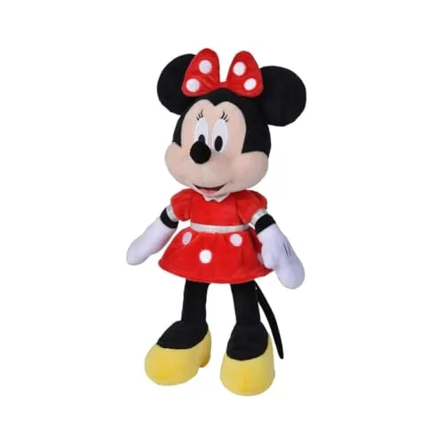 Simba 6315870229 - Disney Minnie Mouse, 35cm Plüschtier im roten Kleid, Kuscheltier, Micky Maus, ab den ersten Lebensmonaten, Rotes