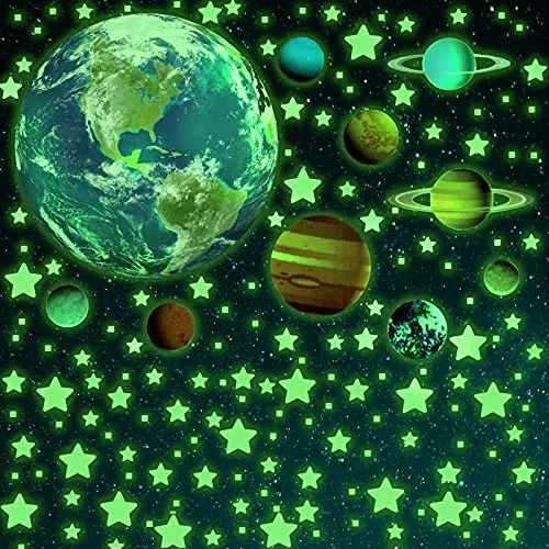 Stück Leuchtaufkleber Wandaufkleber mit Sonnensystem & 9 Planeten,Wandsticker für Kinderzimmer & Selbstklebende Leuchtsterne & Leuchtpunkt für Sternenhimmel,Fluoreszierend Leuchtsticker Wandtattoo 470