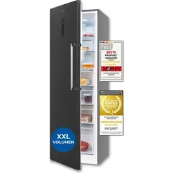 Exquisit Gefrierschrank GS295-NF-H-040D inoxlook-az - Tiefkühler mit 274 Litern, NoFrost-Technologie für müheloses Abtauen und Schnellgefrieren für optimale Frische Ihrer Lebensmittel.