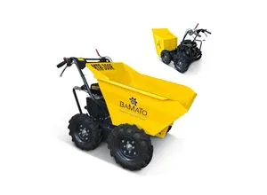 BAMATO Mini Transporter MTR-300R mit Allradantrieb - Transportgeräte & Rampen – Der BAMATO Mini Transporter MTR-300R ist ein wahres Kraftpaket mit hohen Ackerstollenreifen und 110 mm Bodenfreiheit, ideal für unwegsames Gelände im Garten- und Landschaftsbau.