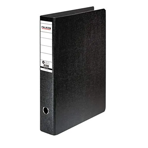 Original Falken Ordner Sonderformat Hartpappe. Made in Germany. 8 cm breit DIN A3 hoch schwarz Ringordner Aktenordner Briefordner Büroordner Pappordner Schlitzordner Blauer Engel