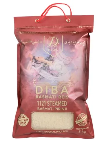 DIBA Basmati Reis - 1121 Steamed 5 Kg