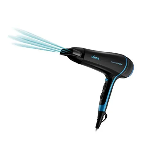 UFESA SC8350 Haartrockner 2400W - Professionelle Trocknung - Haartrockner mit 2400 W Leistung für schnelles Trocknen und Salonergebnisse zu Hause. Mit 2 Geschwindigkeiten, 3 Temperaturen und Präzisionskonzentrator für individuelles Styling.