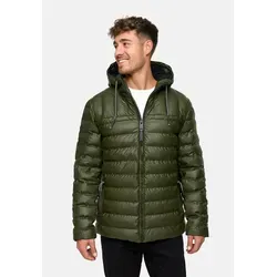 Indicode Steppjacke Herren INAmiso – Beige Winterjacke in Daunen-Optik XXL - Stilvolle Herrenjacke in Stepp-Optik aus pflegeleichtem Polyester. Ideal für die kalte Jahreszeit, bietet sie Komfort und einen modernen Look. Perfekt für Casual-Outfits.