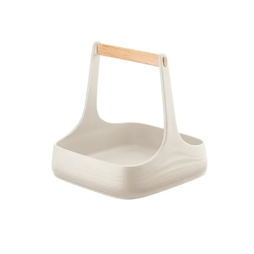 Guzzini Tierra ALL TOGETHER Tischcaddy - Milchweiss - Camping-Zubehör mit umweltfreundlichem Design, hergestellt aus 1,5 l recycelten Einwegflaschen und ideal für eine nachhaltige Picknick-Erfahrung.