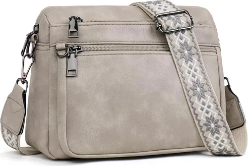 MUIIKOLA Damen Umhängetasche aus Leder – Mittelgroße Crossbody Bag - Stylische MUIIKOLA Umhängetasche für Damen – ideal für jeden Tag. Aus weichem, langlebigem veganem Leder, mit verstellbarem Schultergurt und viel Stauraum für all Ihre Essentials.