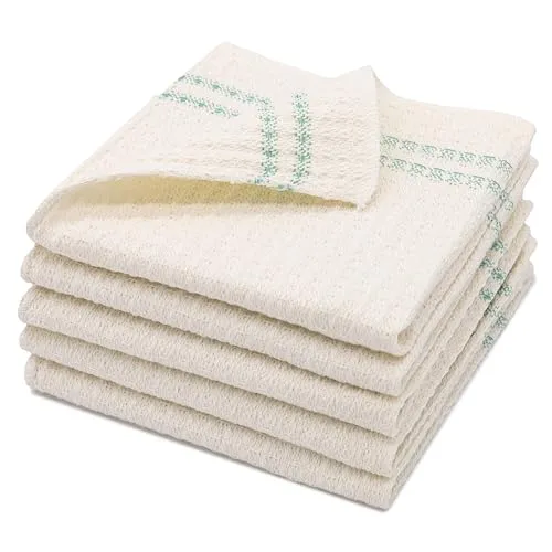 ZOLLNER 5er Set Scheuertücher 100% Baumwolle, 35x40 cm, Beige